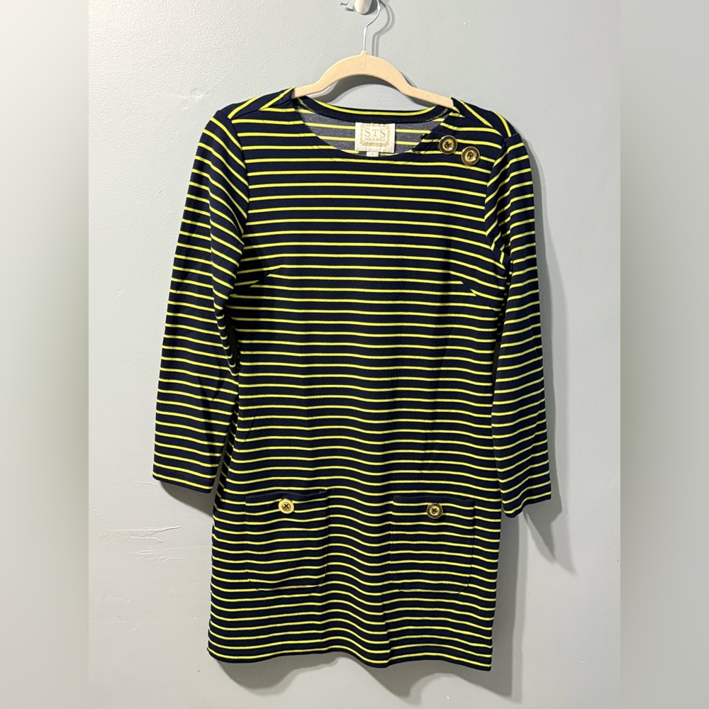 Sail to‎ Sable Navy And Yellow Tunic Dress Women’s Size Small